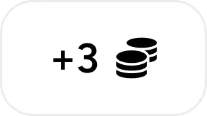 + 3 munten